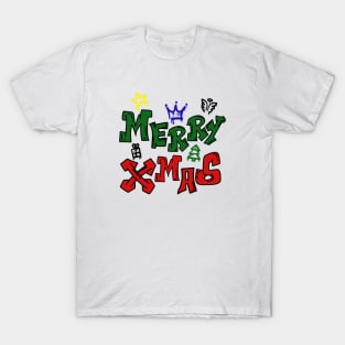 Merry Xmas Graffiti Spray Paint T-Shirt